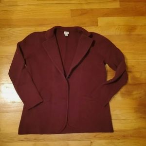 J. Crew Factory Maroon Sweater Blazer